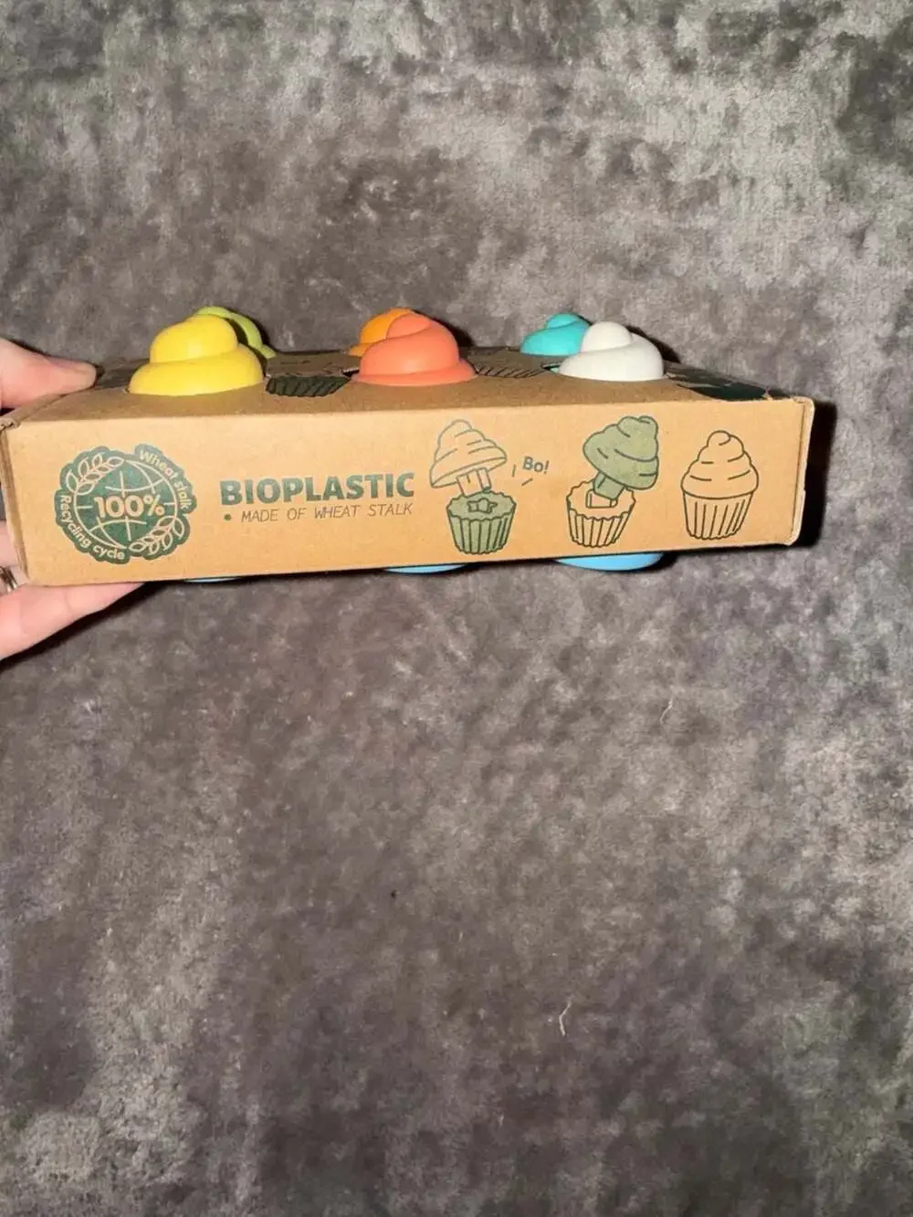 MLITOYS Bioplastic Wheat Stalk Cupcake Shape Sorter Toy Set